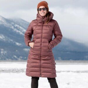 Patagonia Puffer Coat Downtown Long Jacket Parka Down XS Pink Mauve
